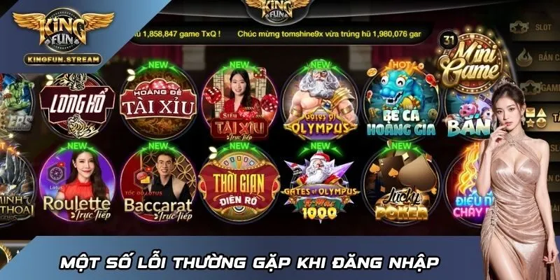 Một số lỗi thường gặp khi người chơi đăng nhập